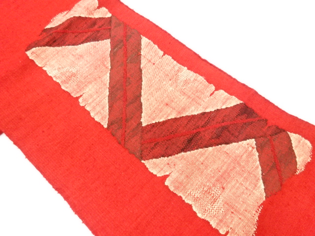 JAPANESE KIMONO / VINTAGE NAGOYA OBI / MAWATA TSUMUGI / WOVEN ABSTRACT